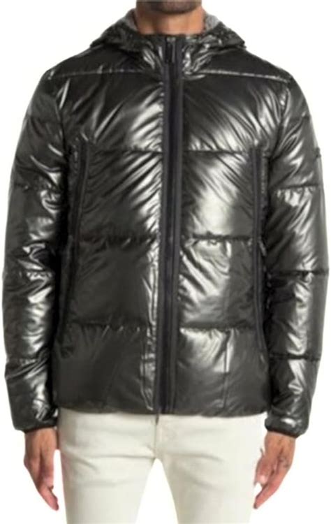 Michael Kors Men's Quilted Hooded Insulated Puffer Winter 